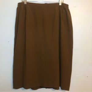 ILGWU Rust Colored Skirt with Split in Back, 22